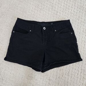 Women's Black Twill Shorts